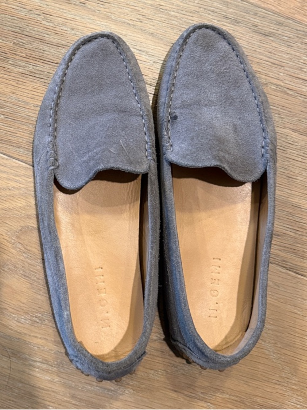 M.Gemi Suede Loafers in Gray